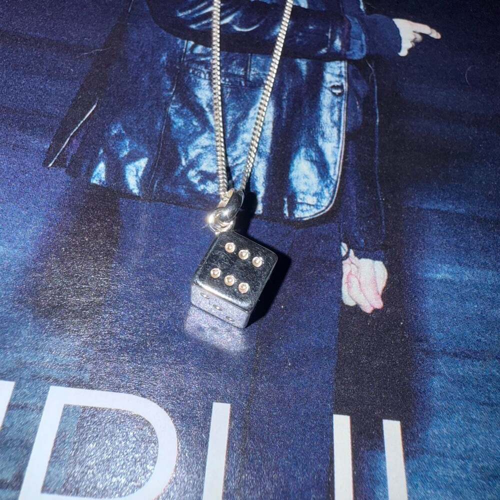 Links of London 3D Dice Necklace 16 In Cuban Chain